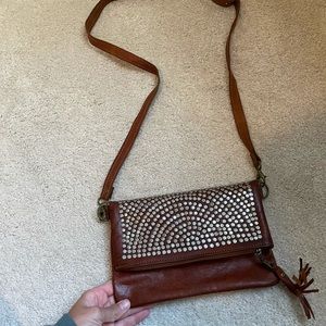 Genuine leather crossbody